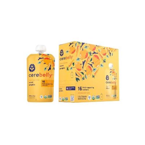 Cerebelly Organic Carrot and Pumpkin Baby Food Pouch - 24oz/6pk