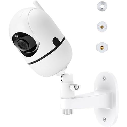 Adjustable Baby Monitor Mount for HelloBaby HB65/ HB40/ HB6550/ HB66/ HB6339/ HB6550 Pro, ANMEATE SM935E, 360°Swivel Adhesive Baby Camera Wall Mount with Perfect View, Two Ways to Install