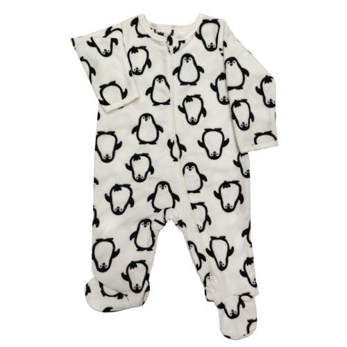 Wonder Nation Baby Gender Neutral Fleece Zip Front Footed Sleep N Play Pajamas, Sizes Preemie-6/9 Months