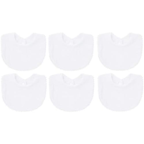 Nishine 6 PACK Muslin Baby Drooling Bibs for Unisex Boys Girls Cotton Absorbent Feedig Teething Bandana Drool Bibs Scarf Bibs
