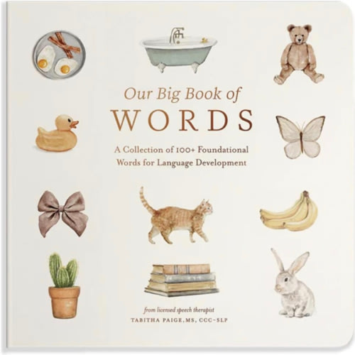 Our Big Book of First Words: A Collection of 100+ Foundational Words for Language Development (Tabitha Paige Children's Book Series)
