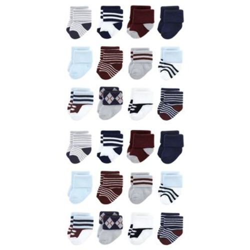 Little Treasure Baby Cotton Rich Terry Socks 24-Pack, Genius, 6-12 Months