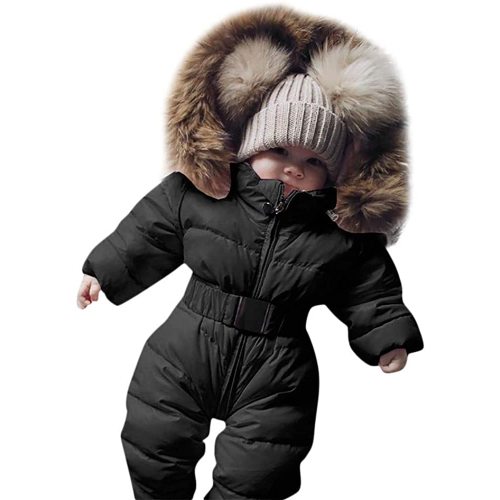 Sameno Infant Toddler Baby Girls Boys Winter Down Snowsuits Romper Jacket Hooded Jumpsuit Warm Thick Coat Outfit