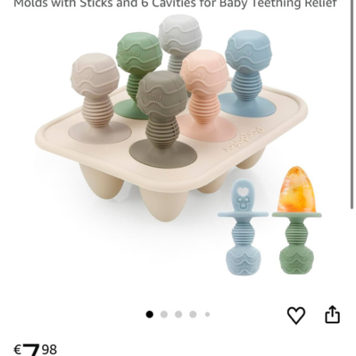 PandaEar Silicone Ice Cream Molds Mini Breast Milk Molds with Sticks and 6 Cavities for Baby Teething Relief : Amazon.com.be: Home & Kitchen