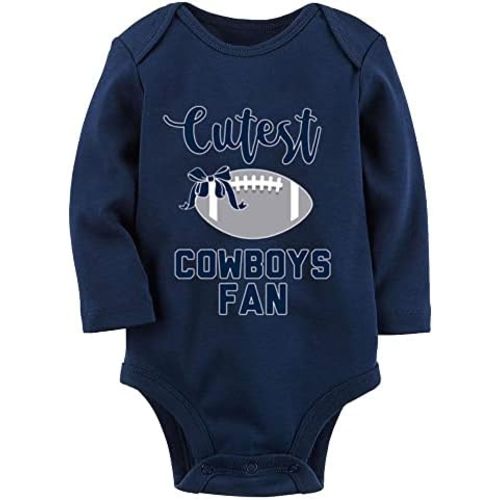 Cutest Cowboys Fan Baby Boy Girl Onesie Newborn Organic Bodysuit Romper