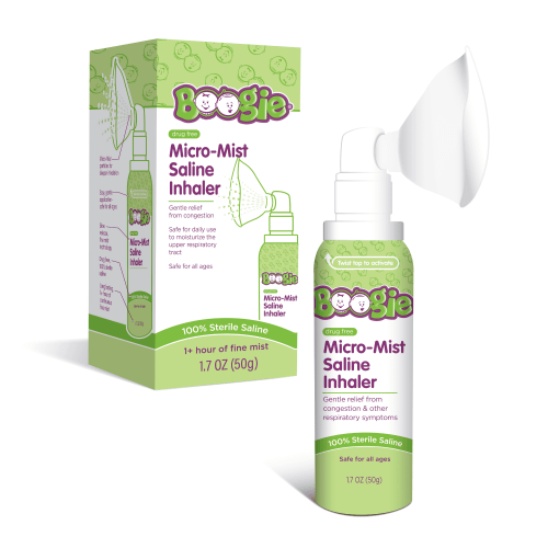 Boogie Sterile Drug-Free Micro-Mist Saline Inhaler for All Ages