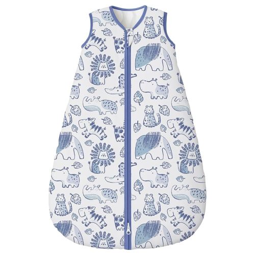 Yoofoss Baby Sleep Sack 0-6 Months, 1.5 Tog Baby Wearable Blanket with 2-Way Zipper, 100% Cotton Organic Fabric Winter Infant Sleeping Sack, Warm Soft Comfy