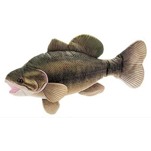 The Petting Zoo Large Mouth Bass Stuffed Animal Plushie, Gifts for Kids, Wild Onez Sealife River Fish Animals, Large Mouth Bass Plush Toy 22 Inches