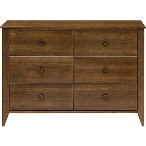 Babyletto Sprout 6-Drawer Double Dresser in Natural Walnut, Greenguard Gold Certified