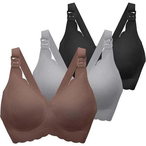 Nursing Bras for Breastfeeding, Seamless Ultra Comfort Maternity Bra, Natural Shape Pregnancy Bras for Women