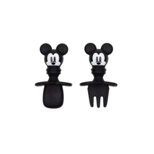Mickey Mouse Chewtensils Silicone Baby Spoon and Fork Set | Bumkins Baby