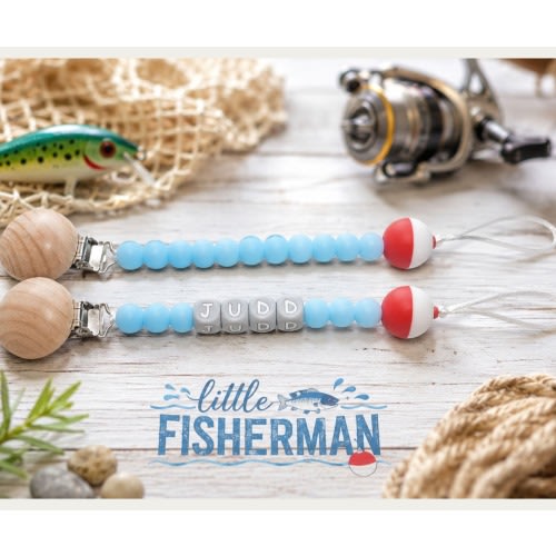 Fishing Pacifier Clips Safe Unique Baby Boy Girl Cute Moms Dads Gifts for Baby Baby Shower