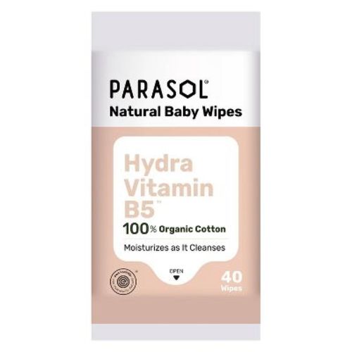 Parasol 100% Organic Cotton Hydra Vitamin B5 Baby Wipes - 1 Pack - 40ct