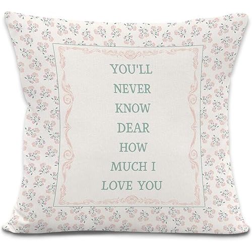 Baby Girl Nursery Decor, Vintage Floral Girl Nursery Throw Pillow Covers, Flower Decorative Pillowcases Cushion Cases for Baby Little Girls Room Bedroom Decor, 18x18 Pillow Covers