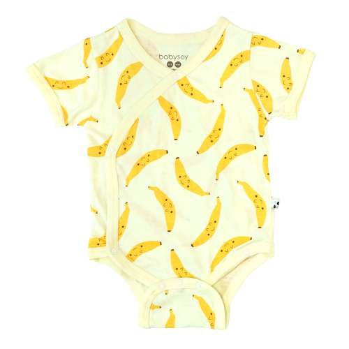 Baby Kimono Short Sleeve Pattern Onesie Bodysuit