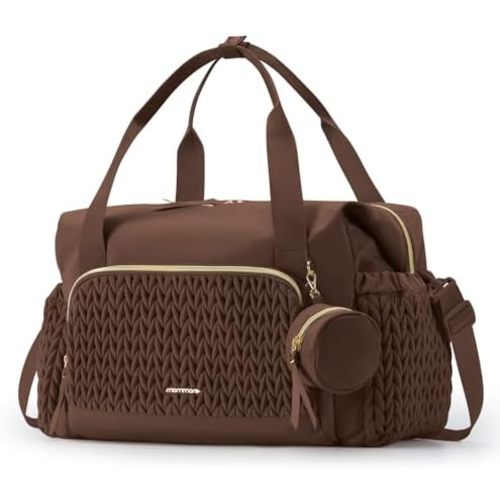 mommore Diaper Bag Tote, Large Capacity Travel Diaper bags, Hospital Bag for Labor Delivery, Baby Bag with Pacifier Case