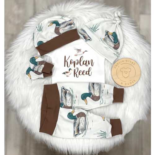 Duck Hunting Boys Going Home Outfit, Personalized