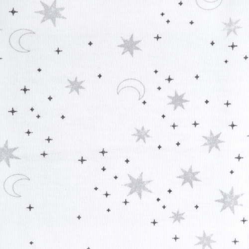 HALO SleepSack Swaddle, 100% Cotton, Midnight Moons Grey, Newborn, Unisex, 0-3 Months