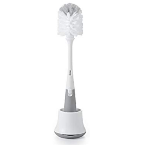 OXO Tot Bottle Brush with Nipple Cleaner and Stand, Gray