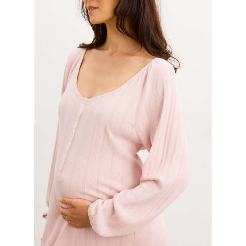 The Long Sleeve Pointelle Nightgown