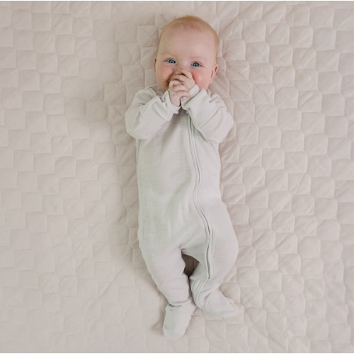 Footie Pajamas, Merino Wool, Oat
