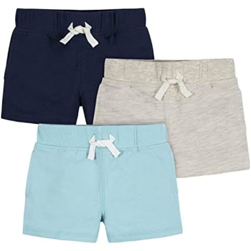 Gerber Baby Boys' Baby & Toddler Boys 3-Pack Pull-on Knit Shorts