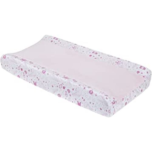 Disney Princess - Dare to Dream Super Soft Pink and White Changing Pad Cover