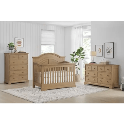 Waterford Sand Curved Top Crib by Baby Direct | One Ten Home Furnishings