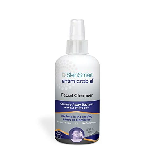 SkinSmart Facial Cleanser for Breakouts, Targets Bacteria for Post-Workout Pimples, Blemishes and Sweat Irritation; 8 oz Spray, Safe for All Ages: Adults and Teens