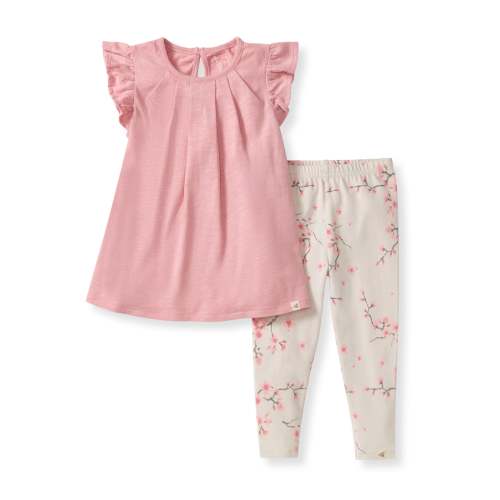 Slub Tunic & Cherry Blossoms Pants Set – Burt's Bees Baby