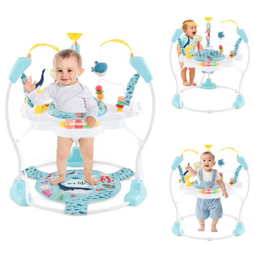 Infans Baby Stationary Activity Center Infant Jumper with Removable Foot Pad