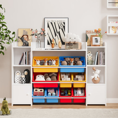 Viv + Rae™ Lafon Manufactured Wood Toy Organizer with Bins & Reviews | Wayfair