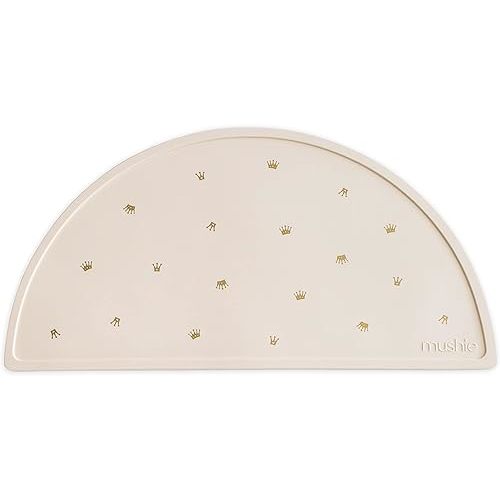 mushie Silicone Placemat for Kids | BPA-Free Non-Slip Design (Crowns)