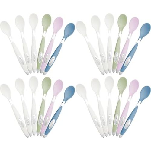 Dr. Brown's Soft-Tip Toddler Feeding Spoons, 24 Pack, Multi