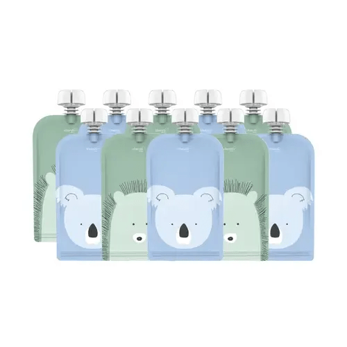 Cherub Baby Food & Yogurt Pouches 120Ml Cerulan/ Sage 10PK | Baby Bunting AU