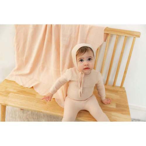 Pony Bow Print Blanket Soft Pink - Bebe Bella | Maisonette