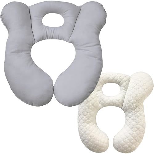 Baby Travel Pillow, Infant Kid's Cushion Soft and Skin Friendly for Car Seat, Pushchair and Stroller (Grey)