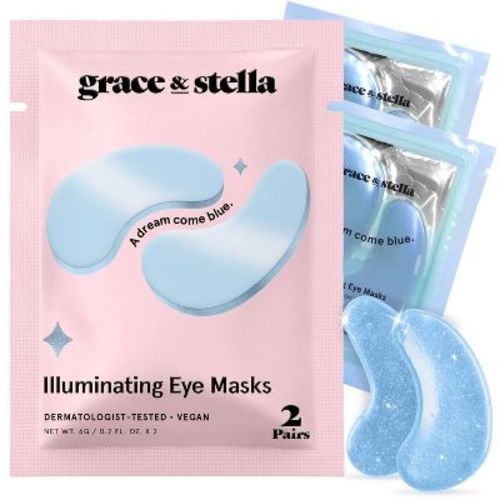Grace & Stella Under Eye Mask - Blue - 2ct: Moisturizing, Brightening, Anti-Aging, Paraben-Free