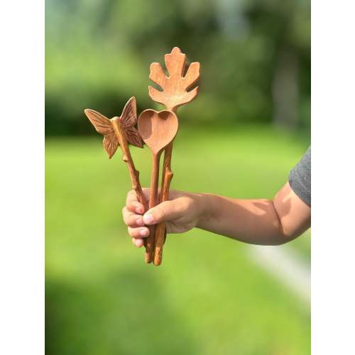 Mud Kitchen Potion Spoon | Wooden Spoon for Kids | Montessori Sensory Play | Nature Table Toy | Fairy Garden Gift | Waldorf Outdoor Kids