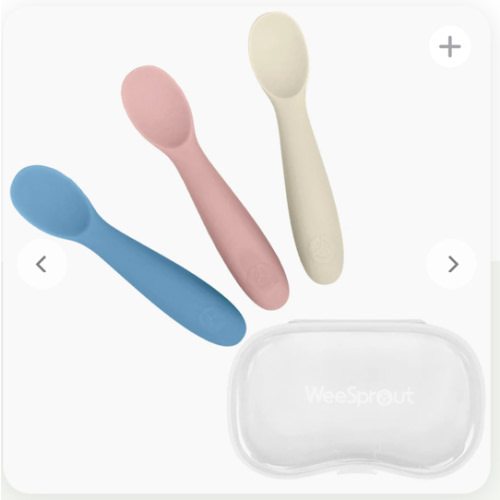 Baby-Led Weaning Silicone Spoons – Set of 3 with travel case
