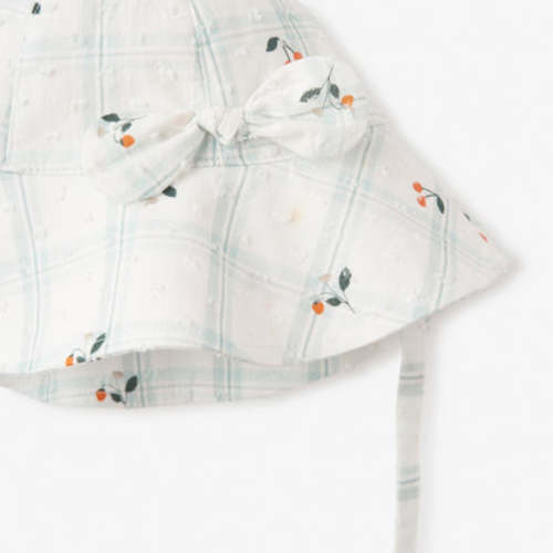 Strawberry Picnic Swiss Dot Sunhat – Elegant Baby