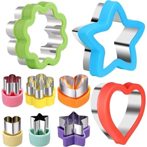 9 pcs Cookie Cutters Cutter Shapes Set Different Sizes Set Fruit Cutter Cookie Pastry Stamps Mold,Cake Pop,Sandwich,Grape