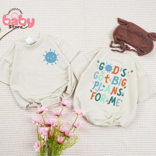 God's Got Big Plans For Me Baby Romper, Thanksgiving Occasion Baby Romper, Religious Baby Shirt, God Lover Kids Shirt, Bible Jesus Romper