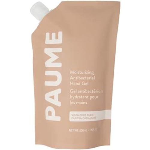 PAUME Moisturizing Antibacterial Hand Gel Sanitizer, Silicon & Paraben Free, No Artificial Fragrances & Vegan, 17 fl oz 500 mL