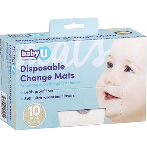 babyU Disposable Change Mats | Nappy Change On the Go | 10 mats
