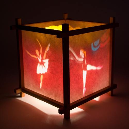 Ballet Harmony Lantern, Girl's bedside lamp, night light, spinning children's lamp