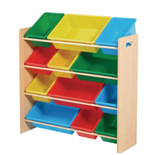 For Living Kids 12-Bin Bedroom/Playroom Toy Storage Organizer, Yellow | Canadian Tire