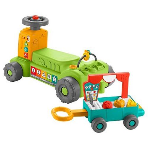 Fisher-Price Laugh & Learn 4-in-1 Farm to Market Tractor Ride-On Learning Toy