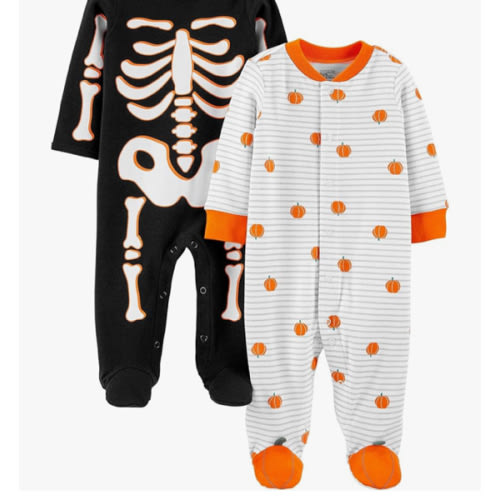 Simple Joys by Carter's Baby 2-pack Halloween Cotton Footed Sleep and Play