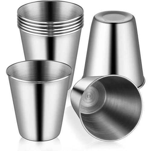 2 Oz Stainless Steel Training Cups, 8pcs